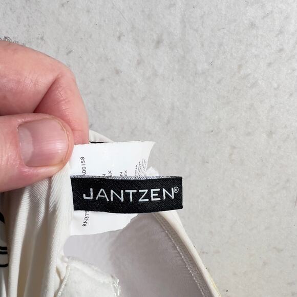 Jantzen Halter Swim Top Woman's 16 Japanese Floral Padded Bra Spandex Stretch - Picture 2 of 16